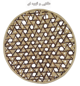 دیوارکوب قطر 25 سانت بافت پاپیونی کد 38