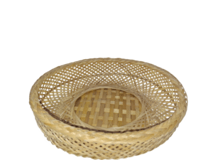سبد پذیرایی بافت حصیری بیضی کد12