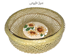 دیوارکوب بافت خورشیدی ترکیب با سفال کد3