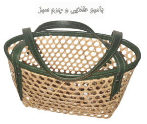 ساک خرید متوسط ترکیب با چرم طبیعی کد ۱۰6