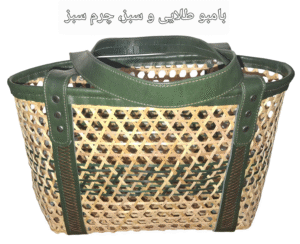 ساک خرید بزرگ ترکیب با چرم طبیعی کد ۱۰۵