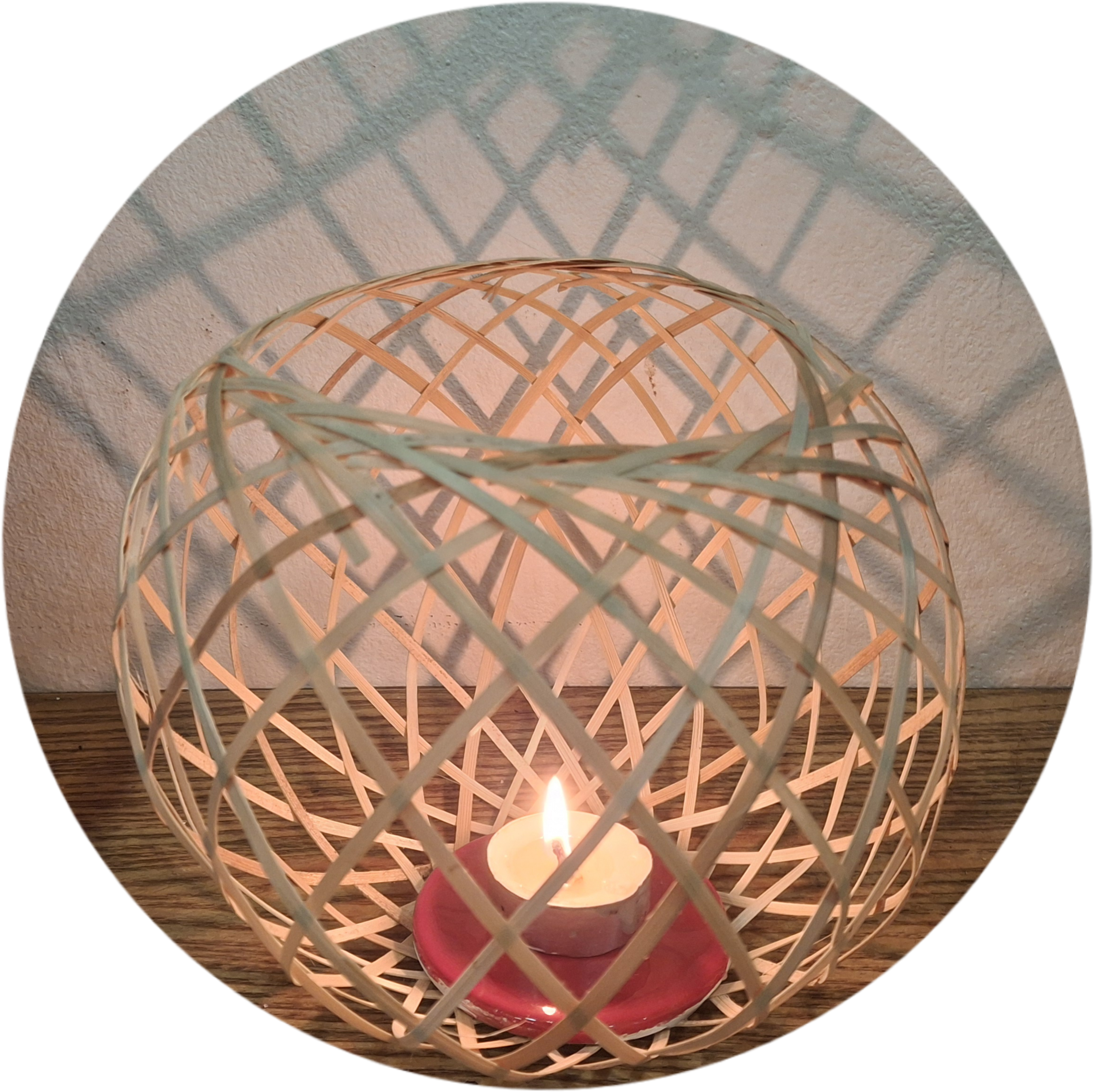 جای شمعی ترکیب با سفال