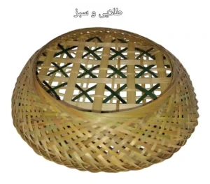 دیوارکوب حصیری بامبو سبدی کد 160