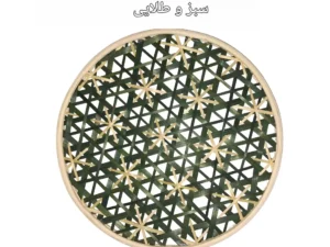 دیوارکوب حصیری بامبو قطر 25 سانت بافت پاپیونی کد 32