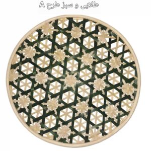 دیوارکوب حصیری بامبو قطر 30 سانت بافت پاپیونی کد56