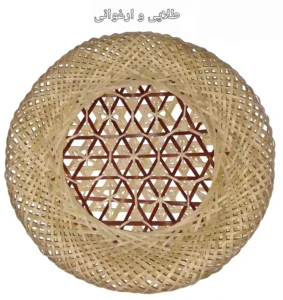 دیوارکوب حصیری بامبو لبه برگردان کد127