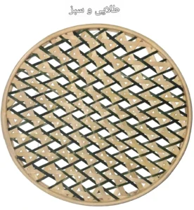 دیوار کوب حصیری بامبو قطر 20 سانت بافت پاپیونی کد 14
