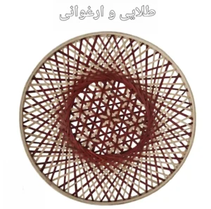 دیوارکوب حصیری بامبو حلقه دار خورشیدی کد98