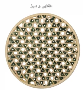 دیوارکوب حصیری بامبو قطر 30 سانت بافت پاپیونی کد 53