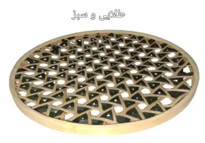 دیوارکوب حصیری بامبو قطر 40 سانت بافت پاپیونی کد78
