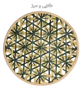 دیوارکوب حصیری بامبو قطر 40 سانت بافت پاپیونی کد76