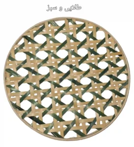 دیوارکوب حصیری بامبو قطر 35 سانت بافت پاپیونی کد62