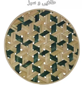 دیوارکوب حصیری بامبو قطر 45 سانت بافت شعاعی کد150