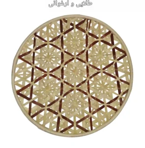 دیوارکوب حصیری بامبو قطر 20 سانت بافت پاپیونی کد27