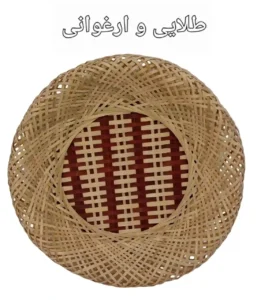 دیوارکوب حصیری بامبو لبه برگردان کد129