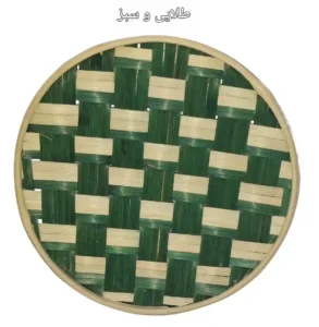 دیوارکوب حصیری بامبو قطر 20 سانت بافت شعاعی کد20