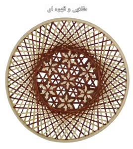دیوارکوب حصیری بامبو حلقه دار خورشیدی کد125