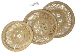 ست سه تکه سبد حصیری بامبو خورشیدی کد555