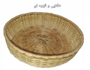 سبد حصیری بامبو بافت زنجیره ای بزرگ کد142