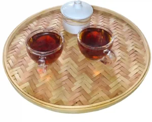 سینی حصیری بامبو کف بافت قطر 35 سانت کد 109