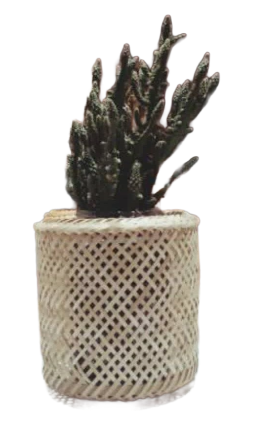 گلدان بافت خورشیدی نوار پهن