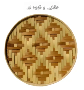 دیوارکوب حصیری بامبو قطر 25 سانت بافت شعاعی کد 41